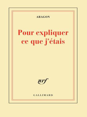cover image of Pour expliquer ce que j'étais